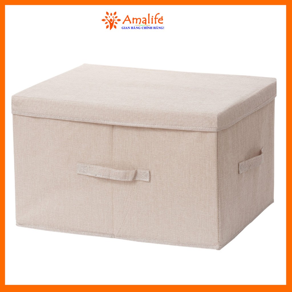 Hộp Đựng Đồ Đa Năng Có Nắp Phong Cách Nhật Tinh Tế, Sang Trọng Kích Thước 38x25x25cm Chính Hãng Amalife