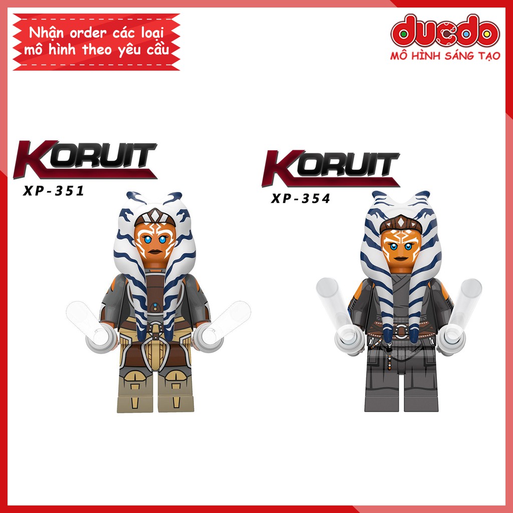 Minifigures nhân vật Ahsoka Tano trong Star War full trang bị - Đồ chơi Lắp ghép Xếp hình Mô hình Mini XP351 XP354 KT