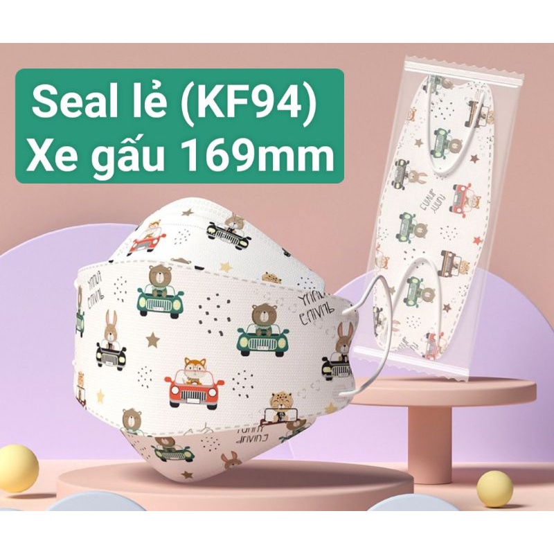 [Hai Size 16.9cm và 20.5cm] TÚI 10 CÁI KHẨU TRANG KF94 CHO GIA ĐÌNH (TÚI RIÊNG TỪNG CÁI)