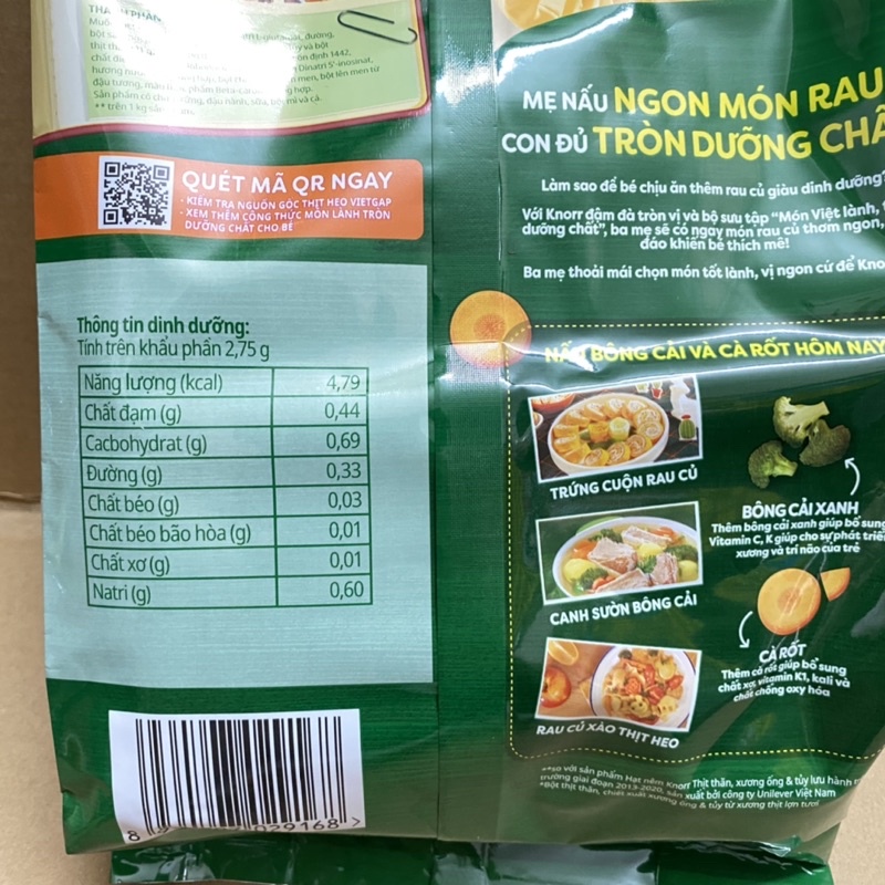 [1,8 Kg] Túi Hạt Nêm Knorr Thịt Thăn Xương Ống Và Tuỷ