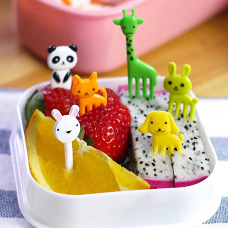 Set 10 Nĩa Ăn Trái Cây Hình Động Vật Dễ Thương