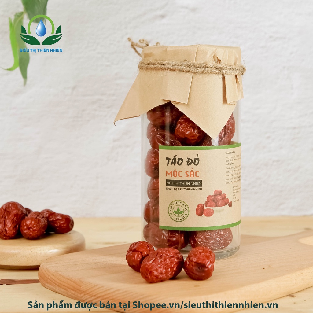 Táo đỏ Mộc Sắc cao cấp, táo đỏ nguyên quả giúp an thần, bổ não của siêu thị thiên nhiên