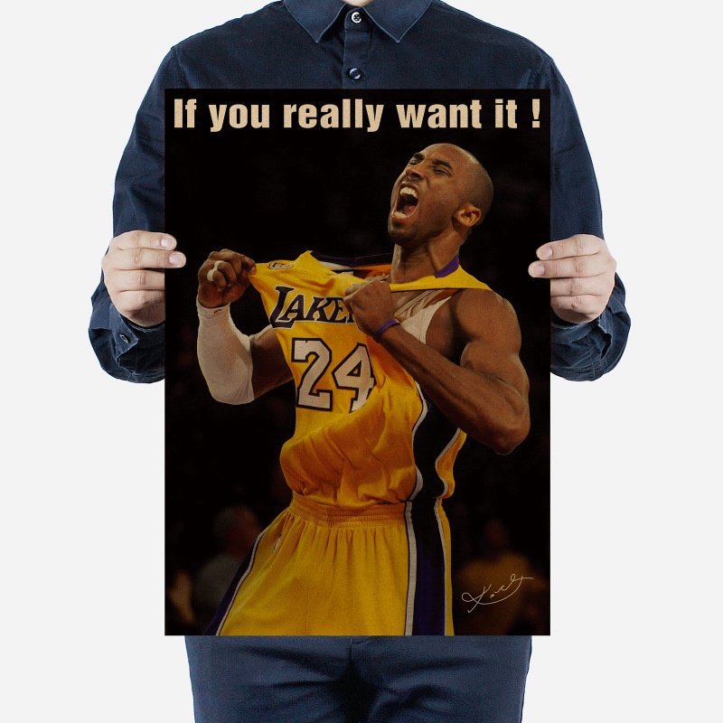 Thẻ Bưu Thiếp Hình Cầu Thủ Bóng Rổ Kobe NBA