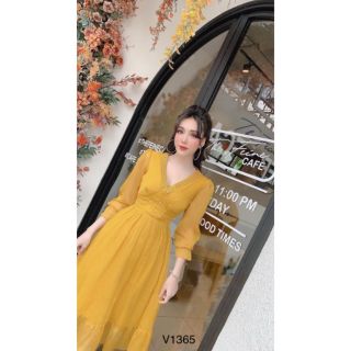 VÁY VOAN CỔ TIM TAY BỒNG 💋💋
