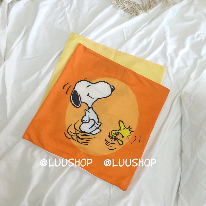 Vỏ Bọc Đệm Ghế sofa / Giường Ngủ Bằng Vải Bông In Họa Tiết snoopy Trang Trí Nhà Cửa Kích Thước 45x45cm