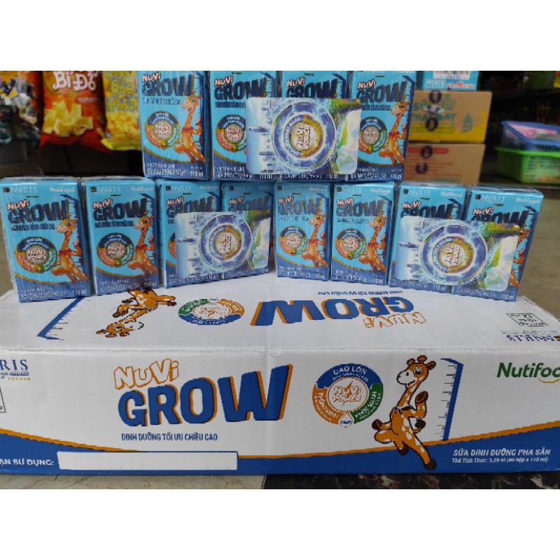 Thùng 48 hộp sữa Nuvi Grow Nutifood 110ml/180ml