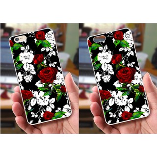 Ốp lưng iPhone 6 Plus / 6S Plus (dẻo viền trắng trong) - Hoa Hồng, Hoa Lan, Hoa Cúc