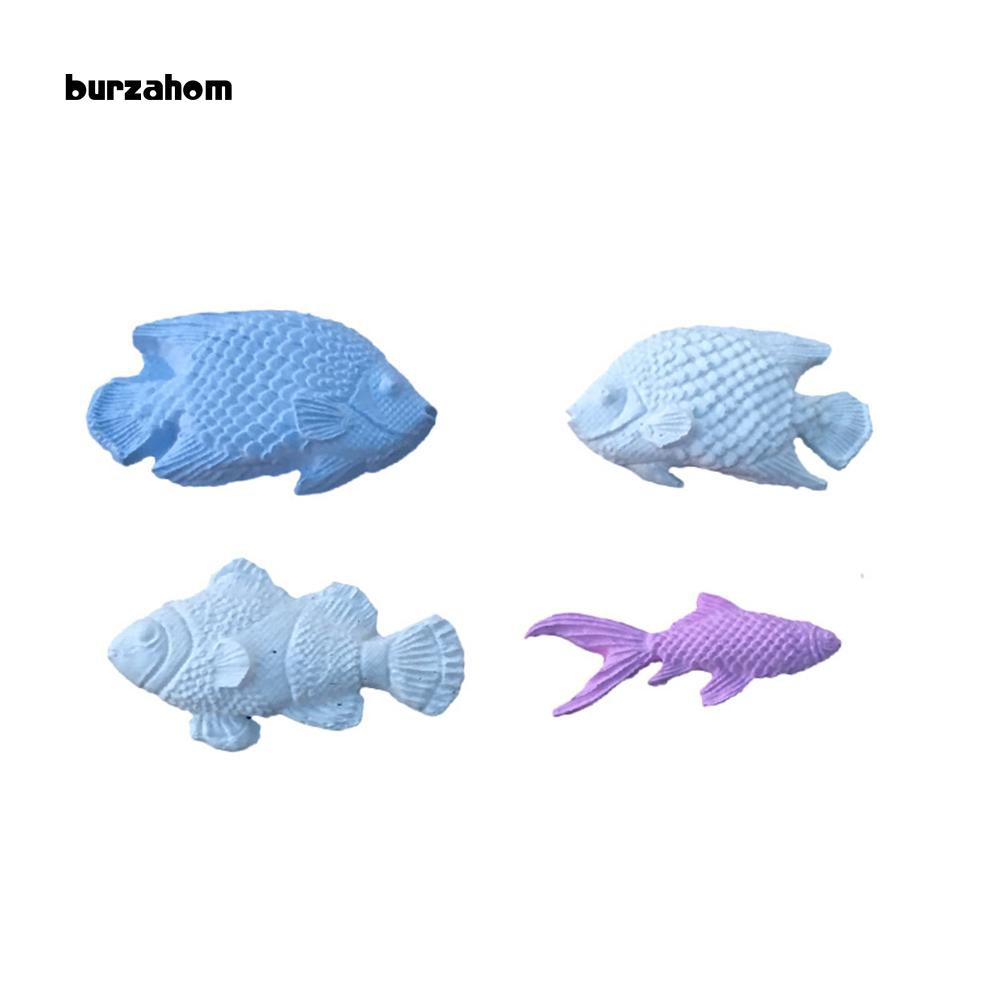 Khuôn làm bánh silicone kiểu dáng chú cá cùng sinh vật biển độc đáo 14.2cm x 9.5cm x 0.8cm