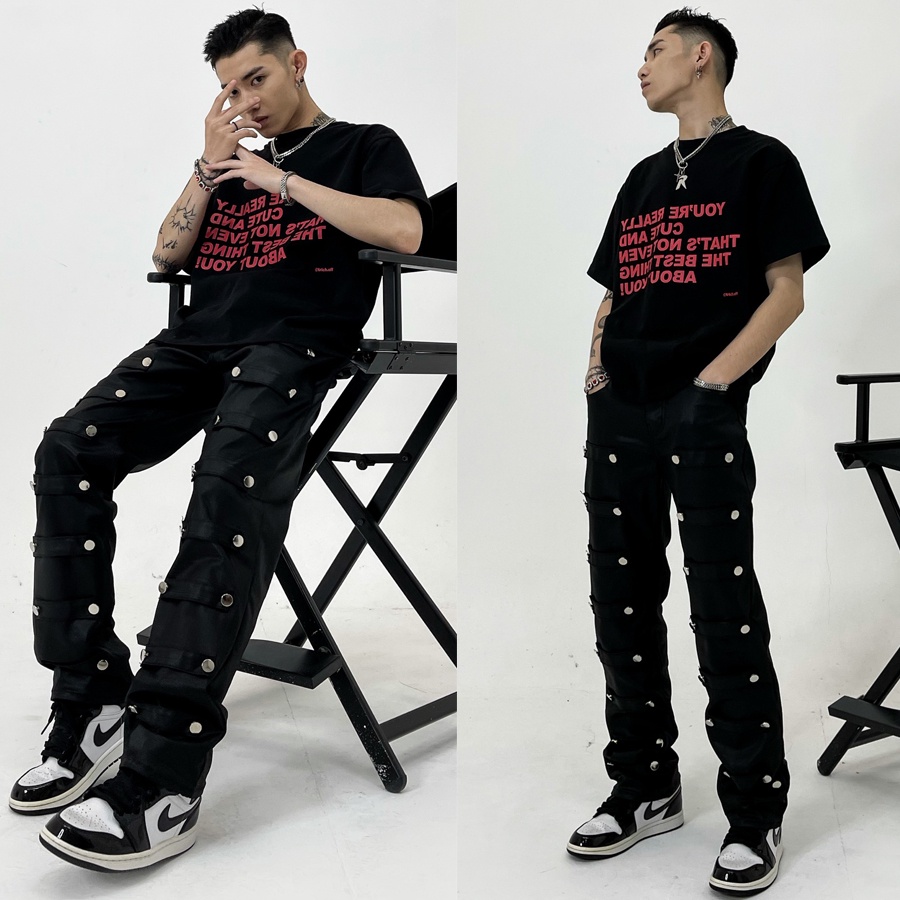 Quần Kaki Cán Da Ống Rộng Faza Streetwear