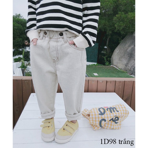 Quần jean quần baggy lót lông cho bé trai bé gái (14 - 35kg)