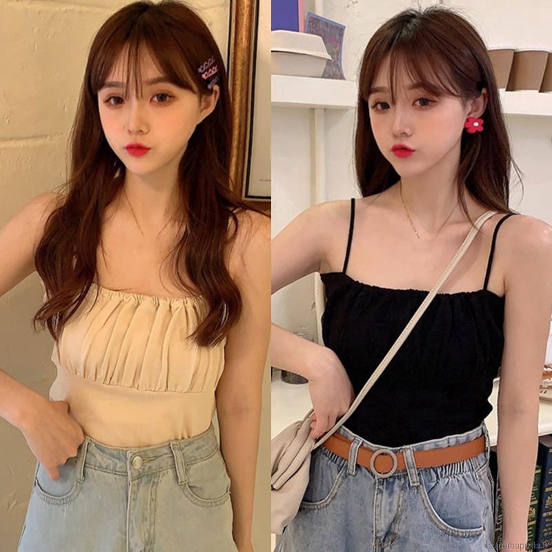 [Mã FASHIONT4WA2 giảm 10K đơn 50K] Áo 2 dây vải dệt kim gợi cảm thời trang cho nữ | BigBuy360 - bigbuy360.vn