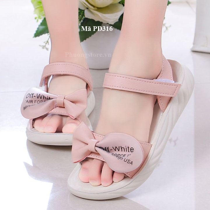 Giày sandal nữ đi học xinh xắn cho bé gái từ 4 - 12 tuổi - PD316