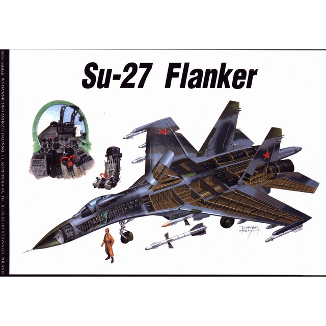(Thiết kế chuẩn) Bộ kit mô hình giấy 3D Máy bay Halinski Kartonowy Arsenal 1996-05-06 - Su-27 Flanker