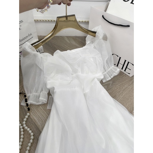 [ 𝐅𝐑𝐄𝐄 𝐒𝐇𝐈𝐏 ] VÁY TƠ BỒNG XÒE 2 LỚP DẦY DẶN 1 MÀU TRẮNG HÀNG L1CHẤT TƠ ĐẸP LẮM Ạ