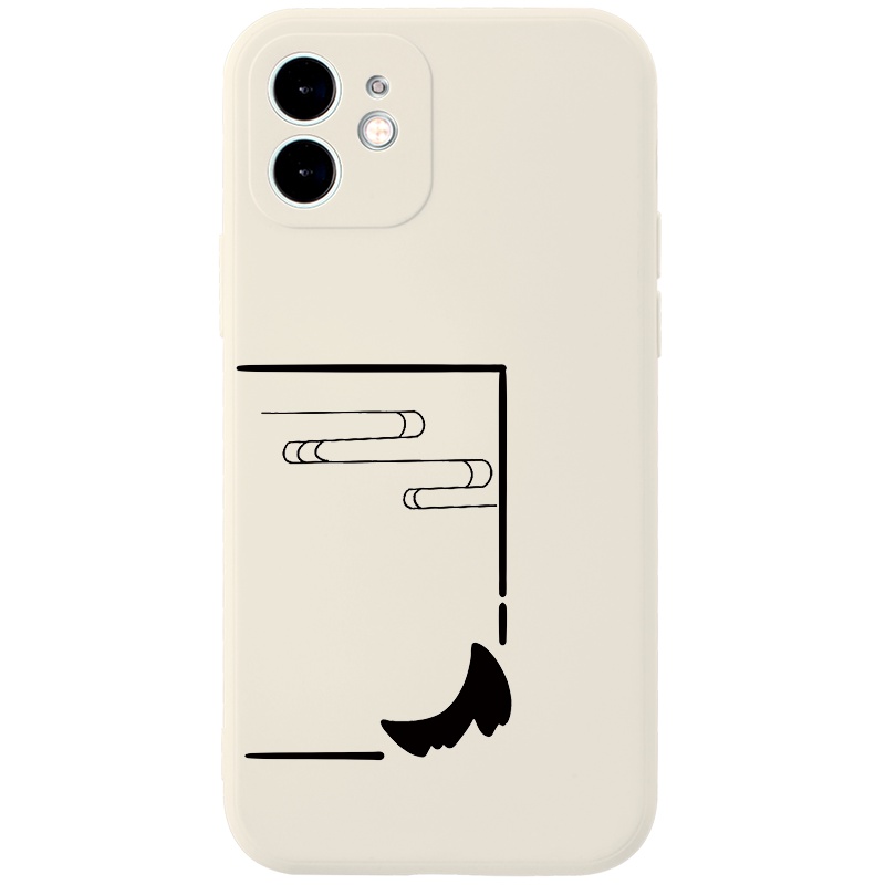 Ốp điện thoại JEERO mềm viền vuông màu đen/ trắng thích hợp cho iPhone 13 12 11 Pro Max SE 2020 X XR