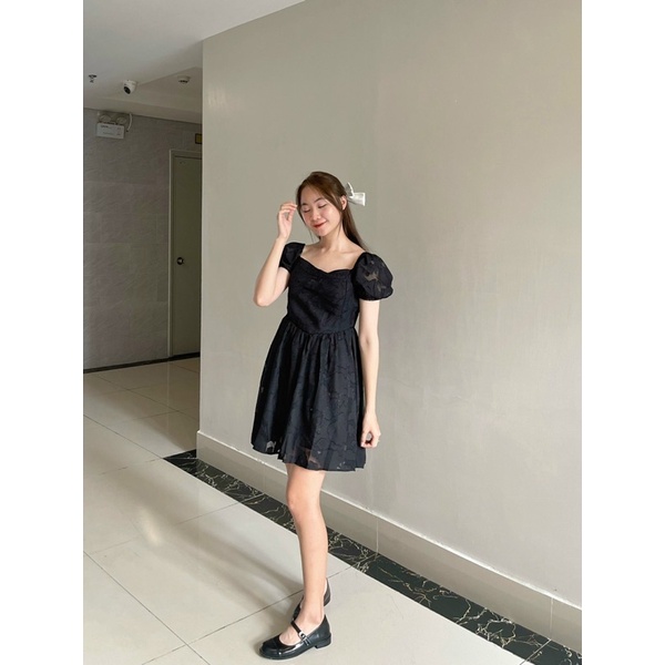 [New Dress]VÁY-ĐẦM REN HOA CÚP NGỰC TAY BO CHUN “ALENA DRESS” siêu xinh
