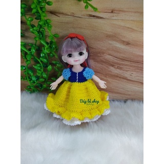 Đầm công chúa bạch tuyết cho búp bê Baboliy, búp bê 16cm