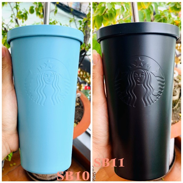 ly giữ nhiệt STARBUCKS có ống hút inox (ảnh thật) - ly giữ nhiệt chuyển màu 500ml