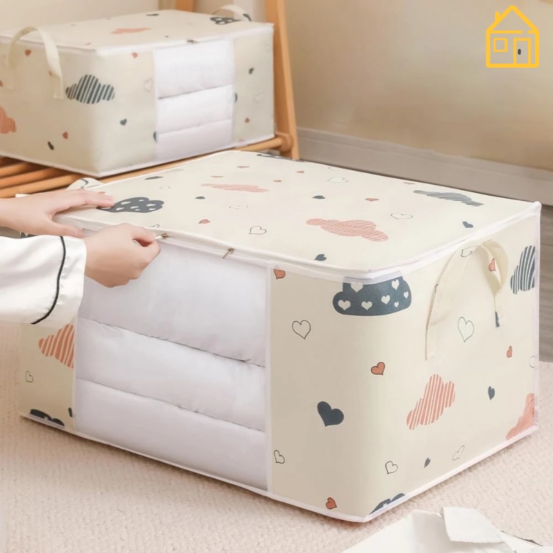 Hộp Đựng Chăn Mền / Quần Áo Có Thể Gấp Gọn Tiện Lợi