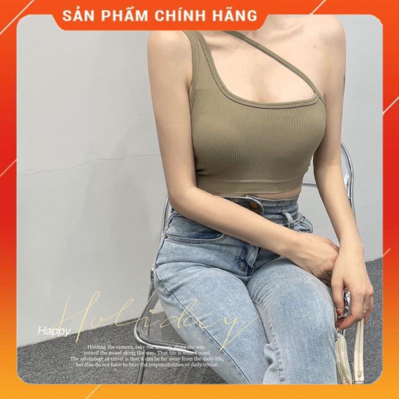 Áo lót nữ ❤️ Áo Bra Nữ Dây Vai Chéo Gân Tăm Có Mút Ngực Phong cách Trẻ Trung Hiện Đại 9030