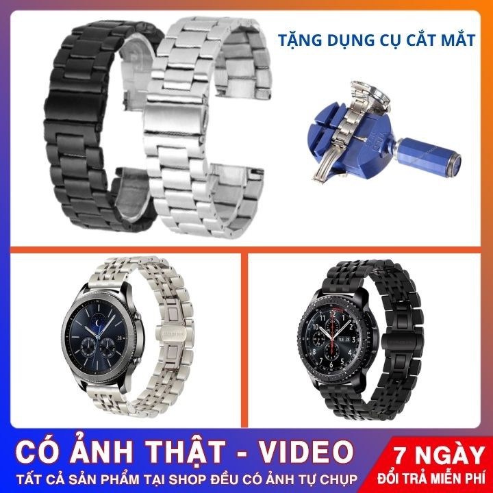 (HÀNG CAO CẤP) Dây kim loại thép không gỉ size 20mm / 22mm cho đồng hồ thông minh