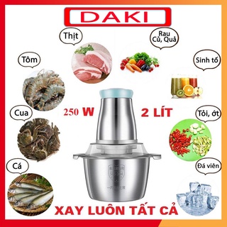[ BH 1 Đổi 1 ] Máy Xay Thịt Inox Thực Phẩm Đa Năng - Cối Xay Thịt Giò chả rau củ, cua cá - Bảo hành 1 Năm DAKI