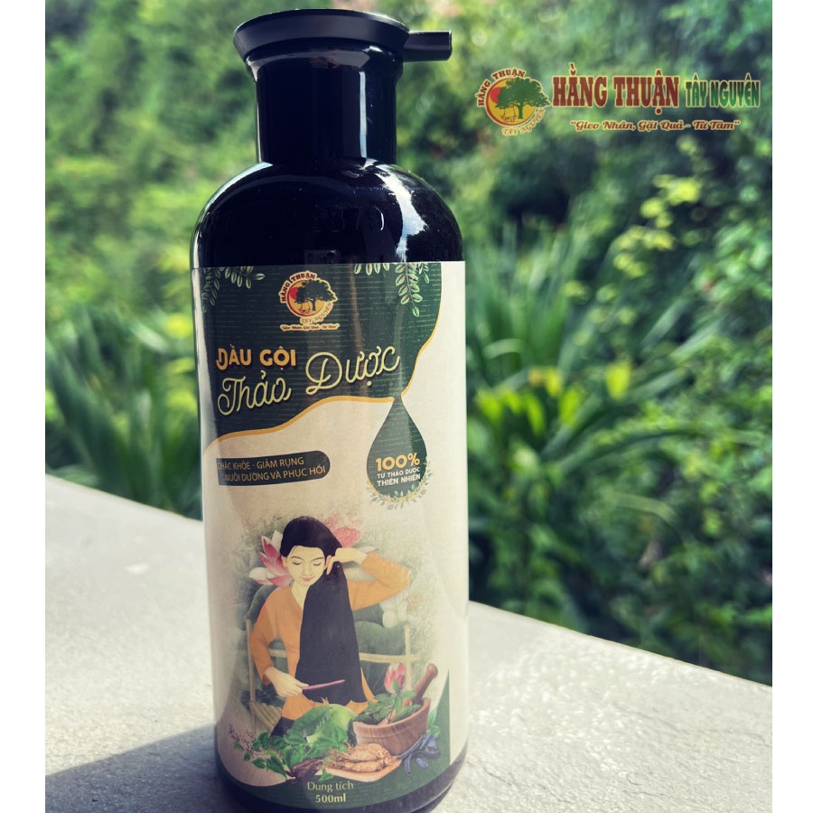 [Tặng kèm 100ml xịt bưởi] Dầu Gội Thảo Dược Bồ Kết - Bưởi - Hà Thủ Ô Hằng Thuận Tây Nguyên