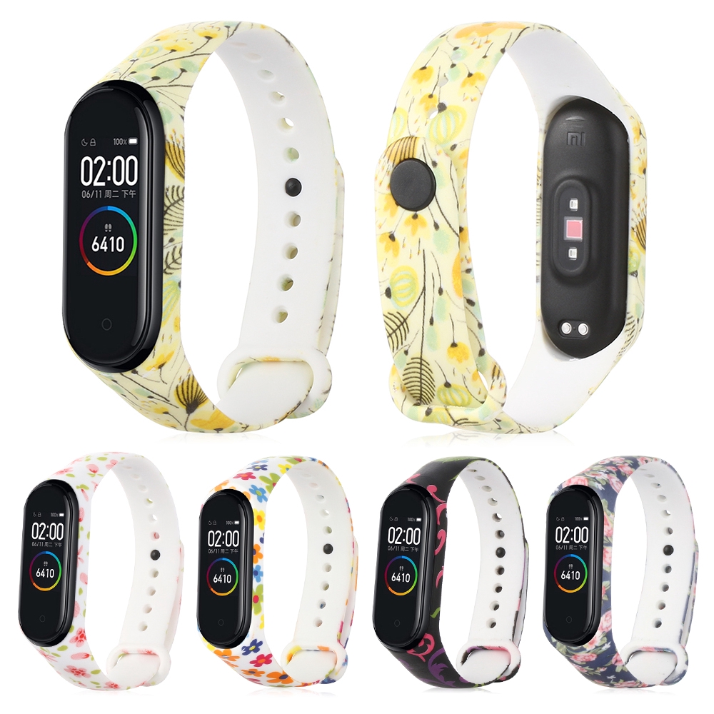 Dây đeo in hoa nhí thay thế cho Xiaomi Mi Band 4 3