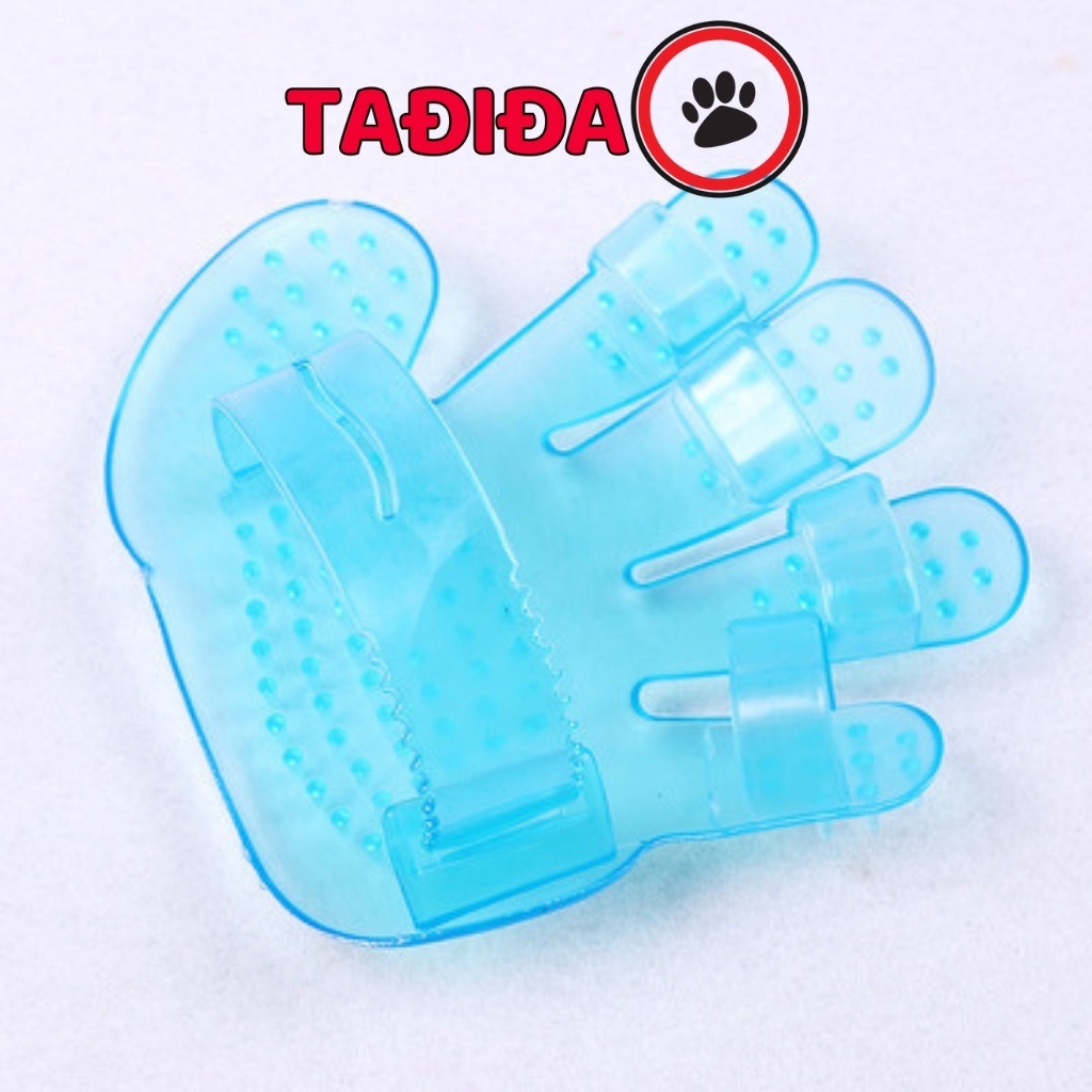 Găng tay Massage tắm cho Chó Mèo - Phụ kiện chải lông thú cưng - Tadida Pet