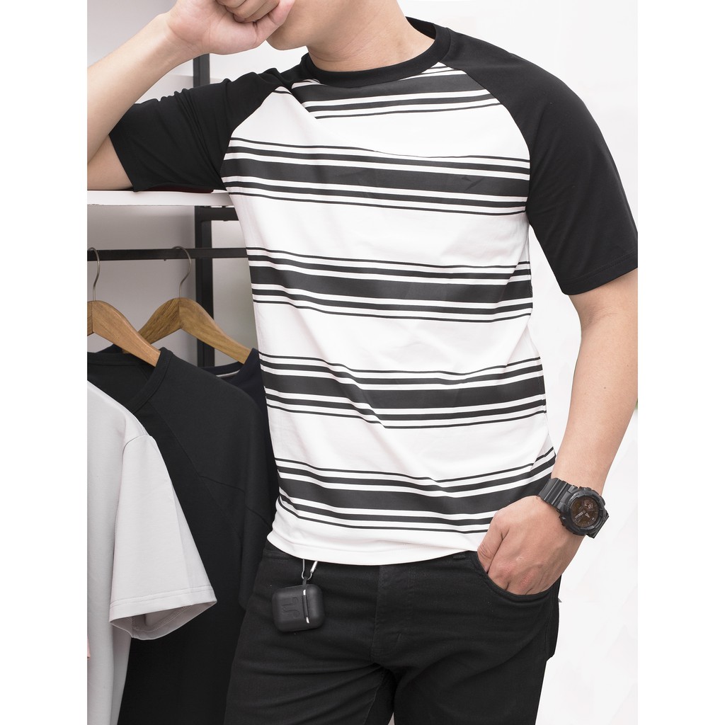 Áo thun nam cổ tròn STRIPE TEE & BROOKLYN TEE cao cấp, lịch lãm - TEEMAN