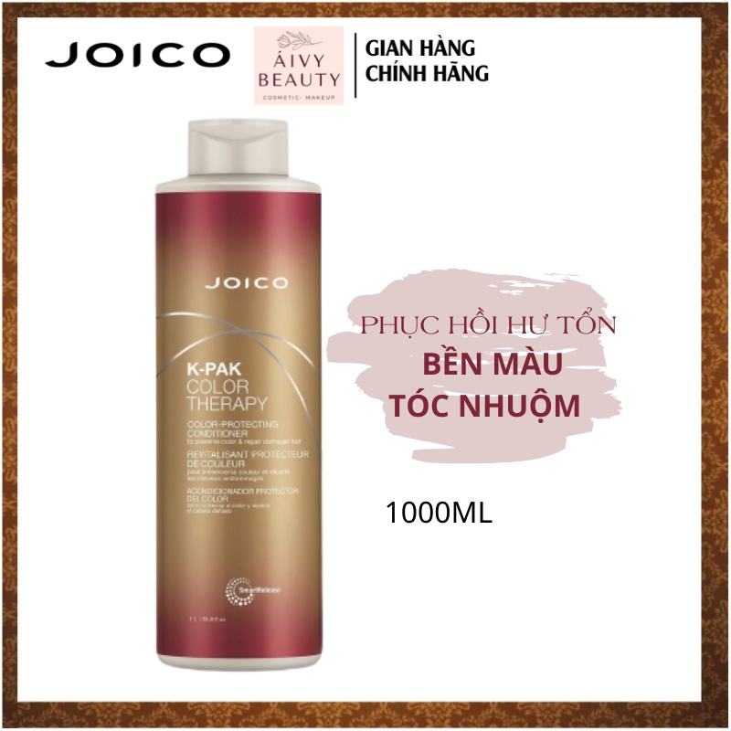 Dầu gội xả JOICO Kpak Color Therapy phục hồi và giữ màu tóc nhuộm 1000ml