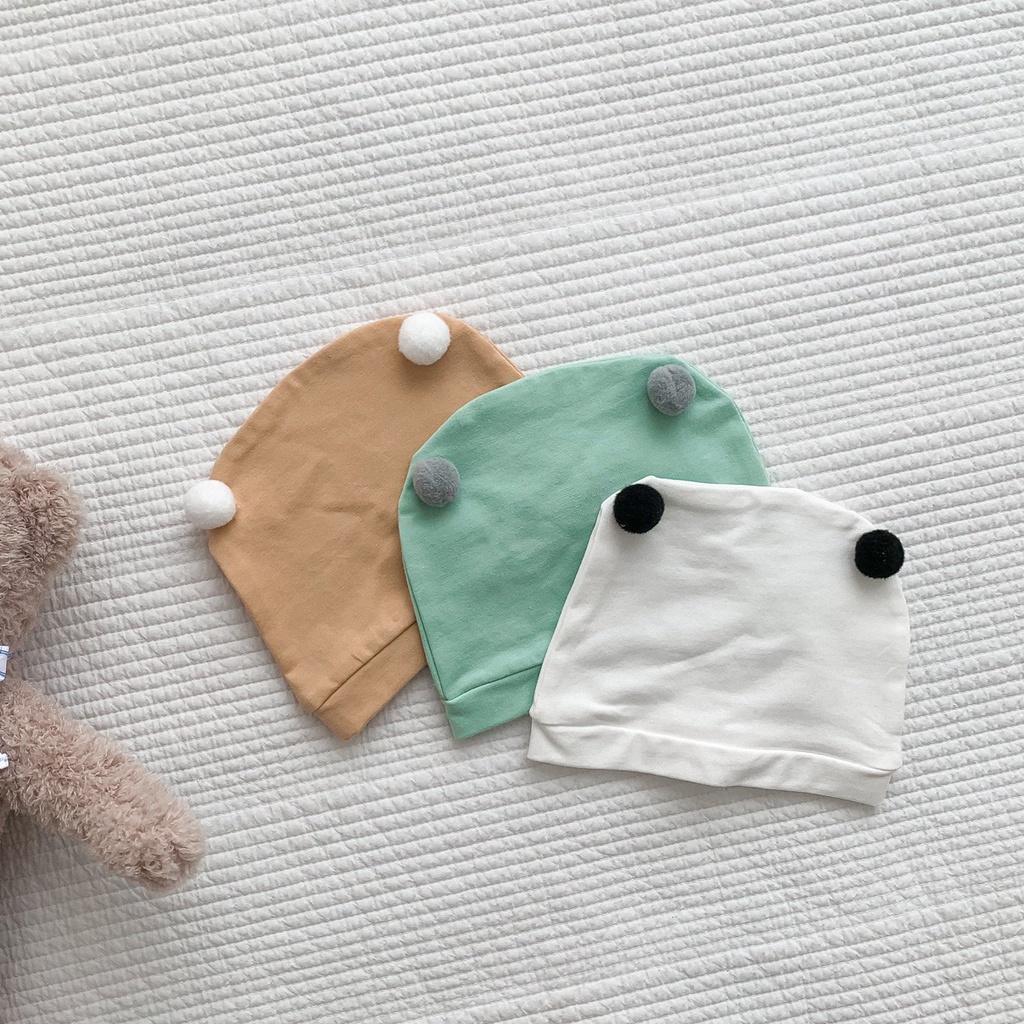 Bộ Áo Liền Quần Hình Gấu Hoạt Hình + Mũ Thời Trang Mùa Hè Cho Bé Sơ Sinh