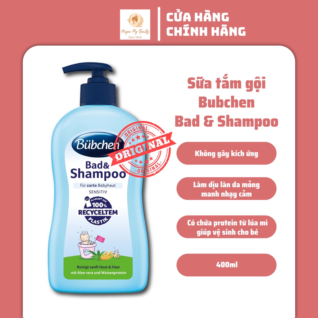 Sữa Tắm Gội Cho Trẻ Sơ Sinh Bubchen 400ml