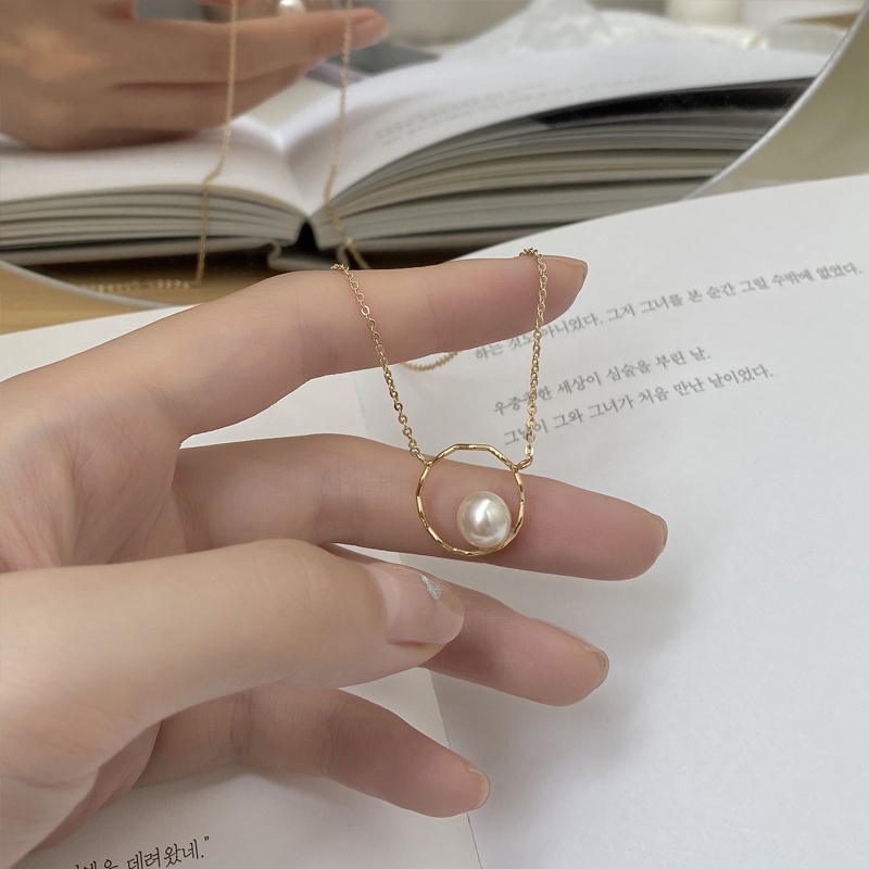 Vòng Cổ Choker Gắn Ngọc Trai Thời Trang Hàn Quốc Cho Nữ