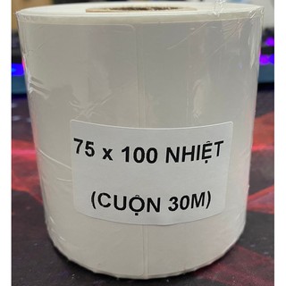 Giấy in đơn hàng 75x100mm, Tem nhiệt 75x100 - DECAL nhiệt 75x100mm in nhãn, in vận đơn -[CUỘN 30M]