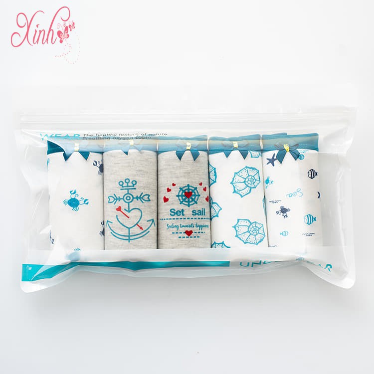 Set 5 Quần Lót Trong Túi Zip Kute Sang Chảnh S10