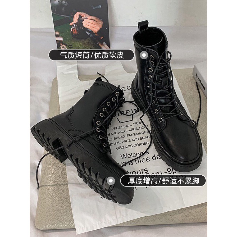 (ORDER-sẵn size 40) Giày boot Martin nữ cao cổ phong cách cá tính châu Âu năng động HOT 2020