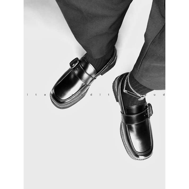 Giày tây nam công sở trẻ trung cao cấp hàn quốc cổ cao tăng chiều cao giày tây lười - HOUDITA C-V02