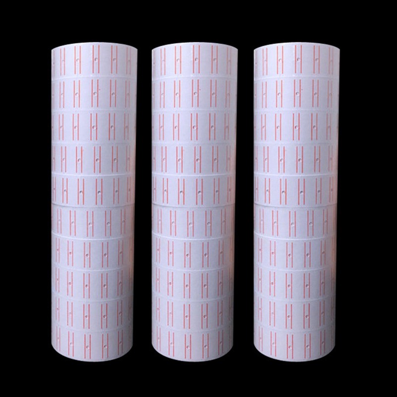 10 Rolls Self Adhesive Price Labels Paper Tag Sticker Single Row for Price Gun