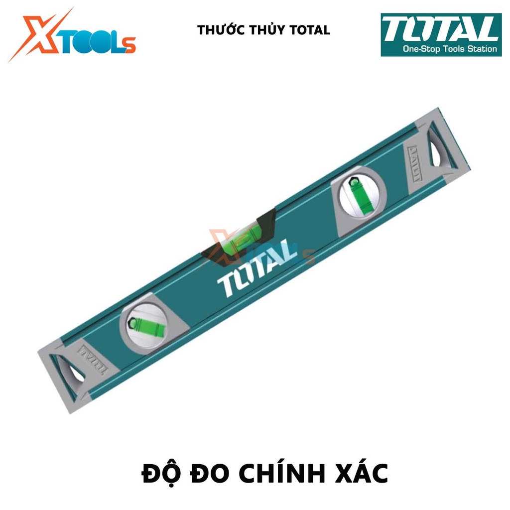 Thước thủy TOTAL | Thước nivo Chiều dài 30cm-60cm, Độ dày thanh nhôm 1.5mm đo góc nghiêng, độ nghiêng, độ dốc, đo độ cân