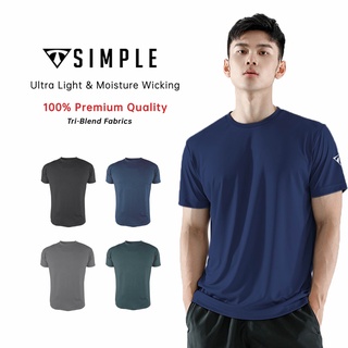 Image of TSIMPLE Short Sleeve Round Neck Dri-Fit Tee | Casual | Unisex Sports | Activewear | Anti Odor