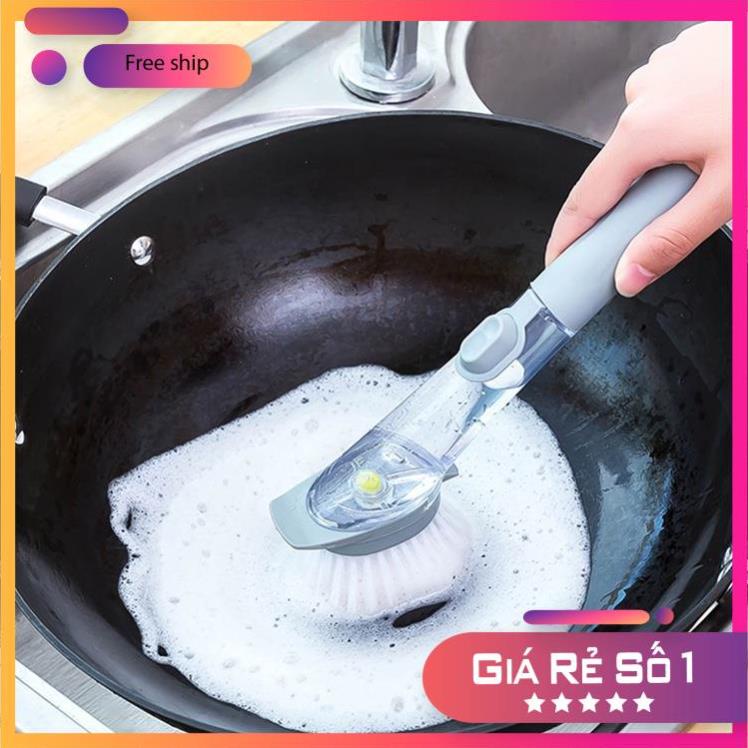 Chổi Cọ Rửa Chén Bát Cọ Rửa Xoong Nồi Đa Năng Kèm Bình Xịt Và 1 Đầu Mút Tiện Lợi