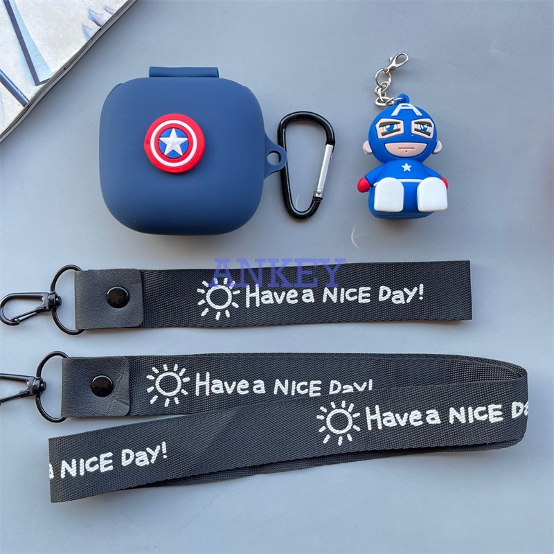 For Samsung Galaxy Buds FE / Buds Pro / Buds2 / Buds 2 Pro / Buds Live Case Protective silicone Cute Cartoon Covers Bluetooth Earphone Shell Headphone Portable