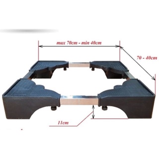 Chân đế máy giặt tủ lạnh inox lõi bê tông nặng 5kg chống rung lắc
