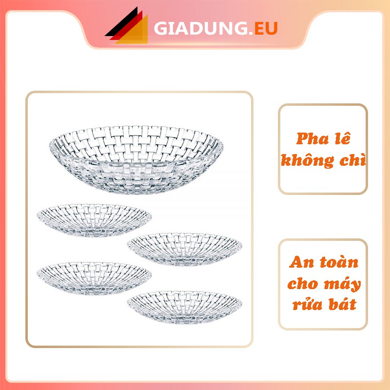 [NHẬP ĐỨC CHÍNH HÃNG] Set 5 đĩa Nachtmann