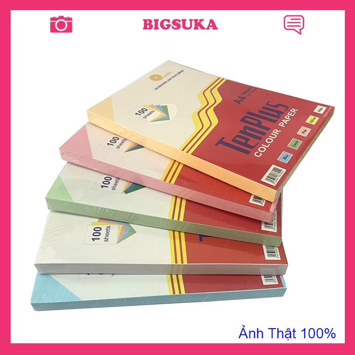 Bìa thái A4TenPlus cứng 160gsm xấp100 tờ BIGSUKA