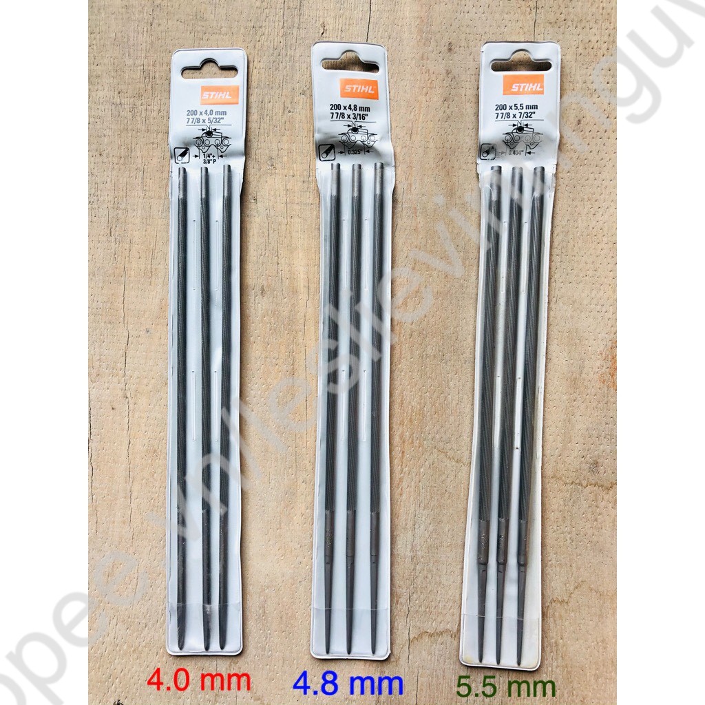 Dũa cưa máy STIHL 4/4,8/5,5mm hàng chính hãng (30.000đ / 1 cây)