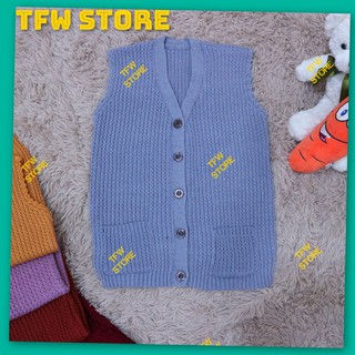 Áo len gile cộc tay (dày) trung niên cho người lớn tuổi, người già, cho bà, cho mẹ - Made in VN