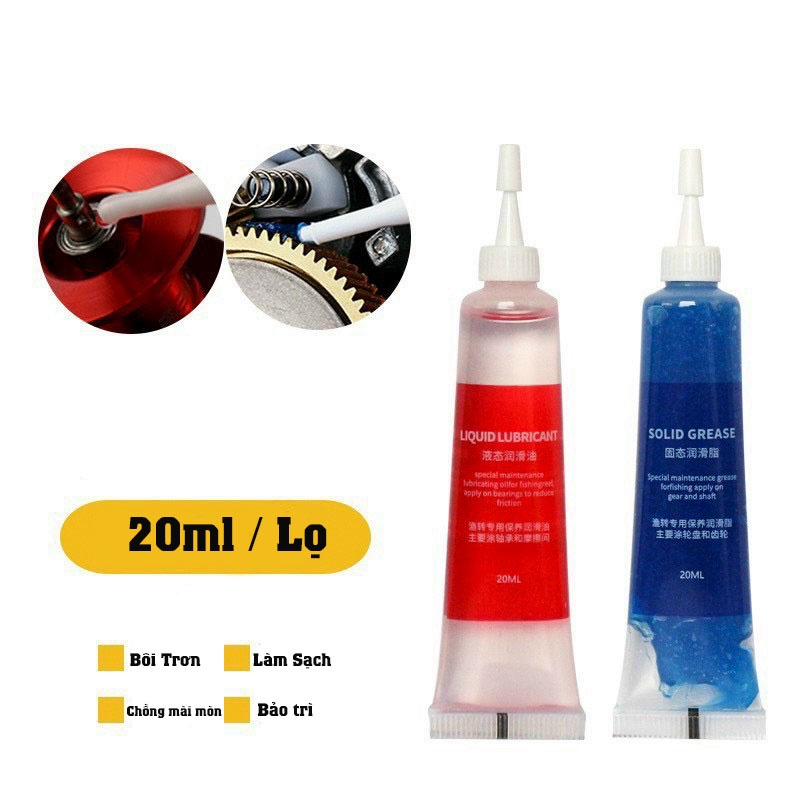 Bộ Dầu Tra, Bảo Dưỡng máy câu cá, bôi trơn vòng bi bảo vệ máy Loại 1