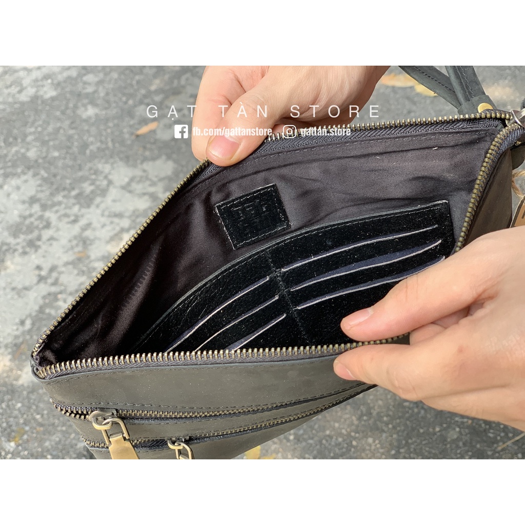 Clutch da bò cầm tay hàng thiết kế - Gạt Tàn Store - CL45